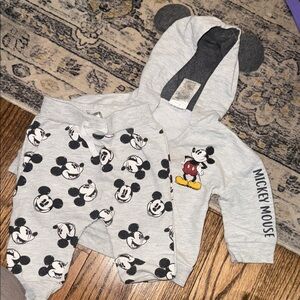 Disney Mickey Mouse Gray Kids Matching Set